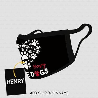 Personalized Dog Gift Idea - Dog Paws 4 For Dog Lovers - Cloth Mask